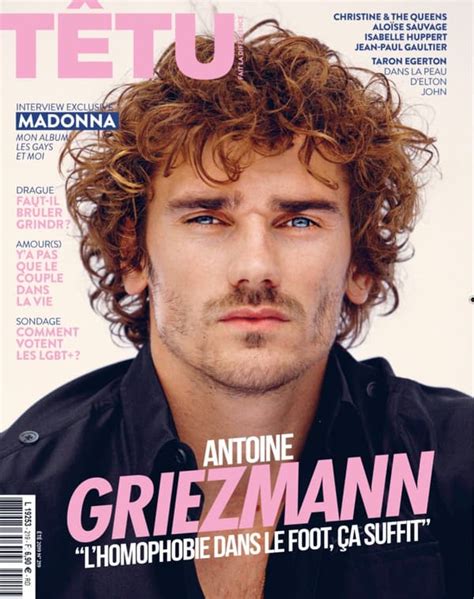 Antoine Griezmann s engage contre l homophobie en une du magazine Têtu