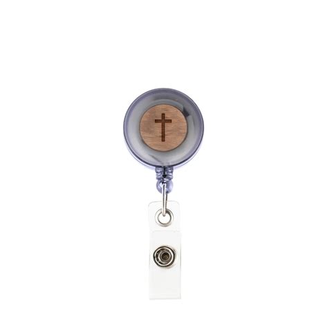 Christian Cross Badge Holder With Retractable Reel Badge Etsy