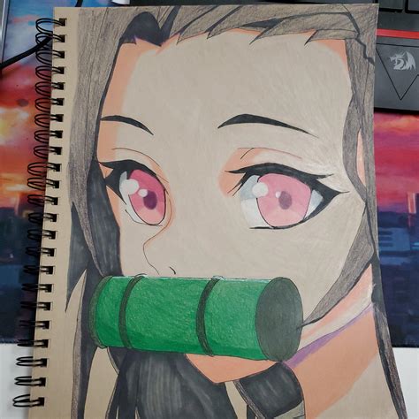 Nezuko Kamado From Demon Slayer I Used Prismacolor Pencils And Alcohol Based Markers Ranimeart