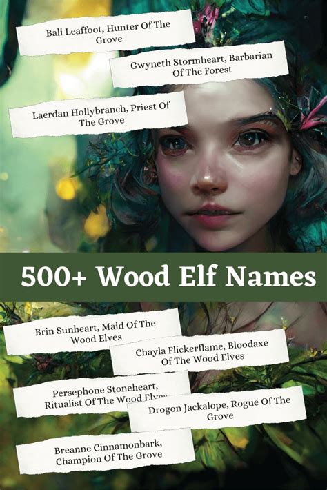 500 Wood Elf Names And Generator Imagine Forest Wood Elf Names Elf