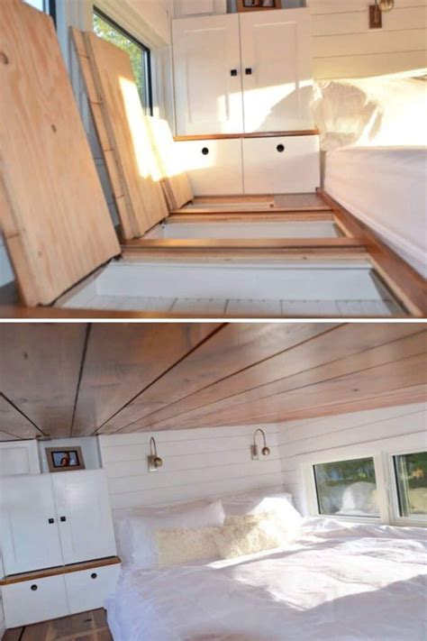 The Bed Is Built Into The Side Of The House