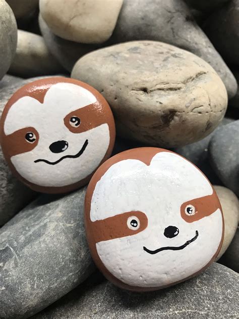 Sloth Painted Rock Painted Rocks Kids Painted Rock Animals Easy Diy