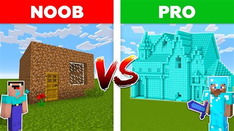 Minecraft Noob Vs Pro Diamond House Vs Dirt House Battle In Minecraft