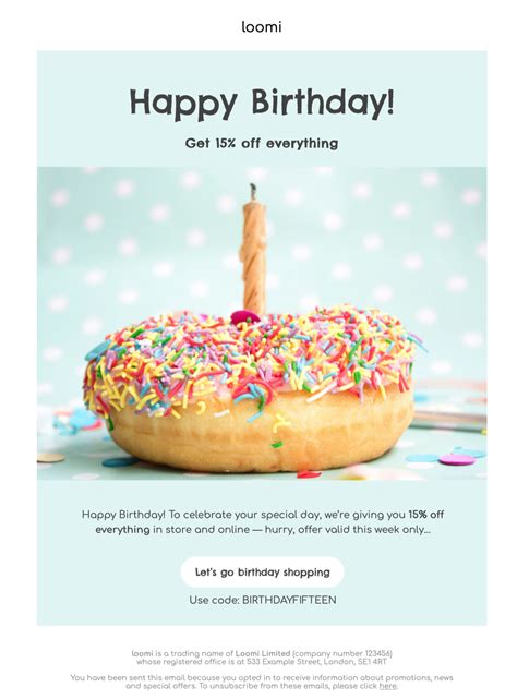 Birthday Email Template Mail Danniversaire Anniversaire Message