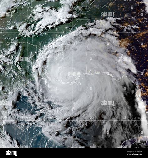 Nasa Modis Satellite Image Showing Hurricane Ida A Category 4 Storm As
