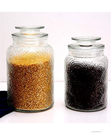 Daitouge Glass Cookie Jars With Lids Glass Canister For Kitchen Or