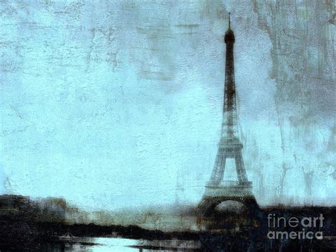 Paris Abstract Art Paris Eiffel Tower Sky Blue Abstract Fine Art