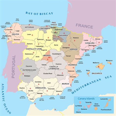 Lexas länderservice > landkarten > europa > spanien. Provinces in Spain | 4everspain