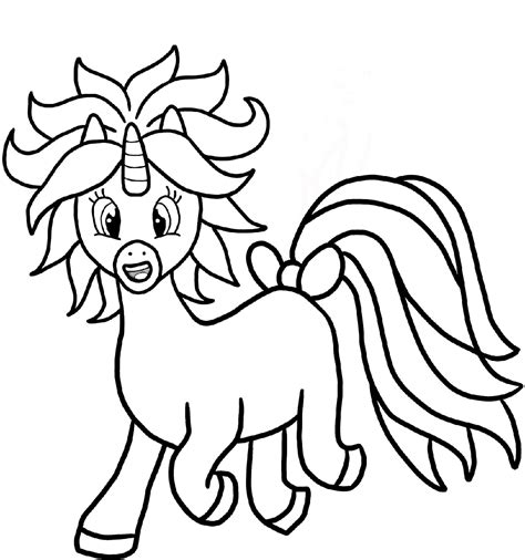 Lovely Baby Unicorn Boyama Sayfası Boyama Online
