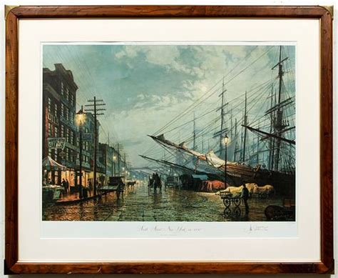 John Stobart South Street In New York Signed Lithograph Sold At Auction