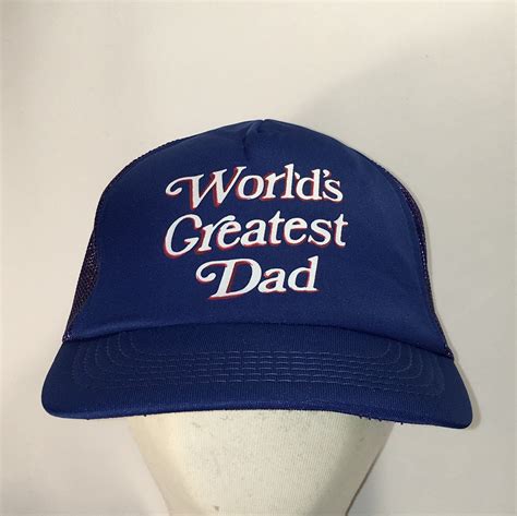 Vintage Trucker Hat Worlds Greatest Dad Baseball Cap Snapback Hats For