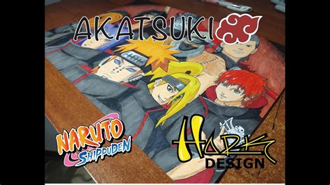 Como Dibujar A Los Akatsuki Naruto Shippuden Hark Design Timelapse