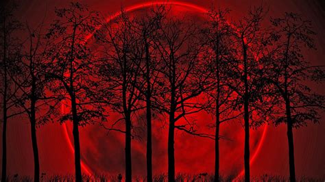 Anime Red Moon Wallpapers Wallpaper Cave