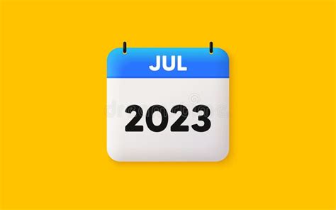 July Month Icon Event Schedule Jul Date Calendar Schedule 3d Icon