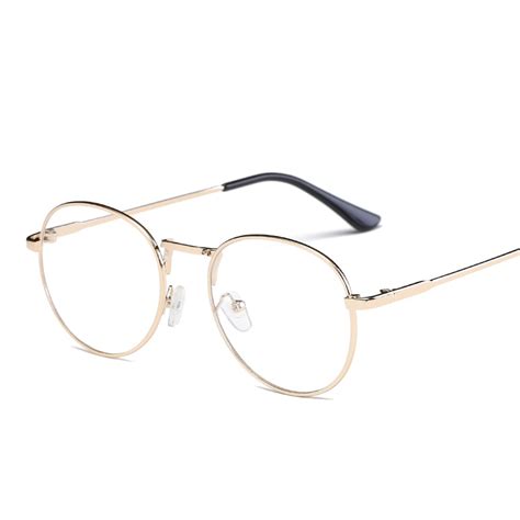 vintage round glasses frame retro female brand designer gafas de sol spectacle plain eye glasses