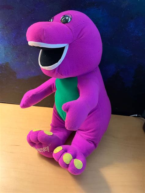 Vintage Talking Barney The Dinosaur 18 Plush Toy 1992 Works