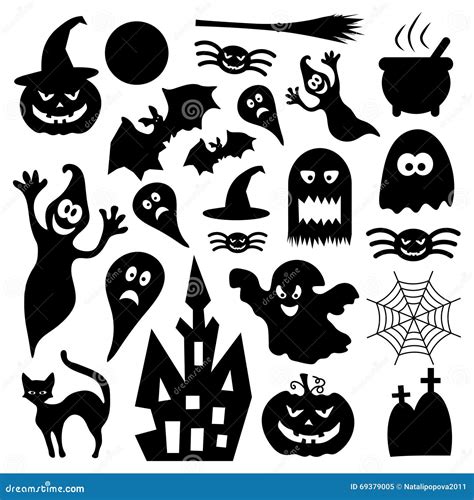 Set Of Various Vector Halloween Design Elements Stock Vector Image