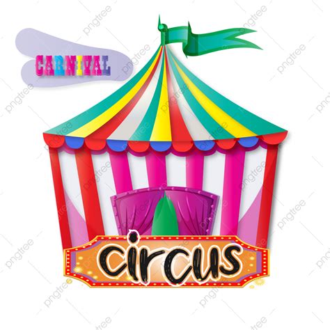 Circus Carnival Vector Art Png Carnival Circus Tent And Signboard