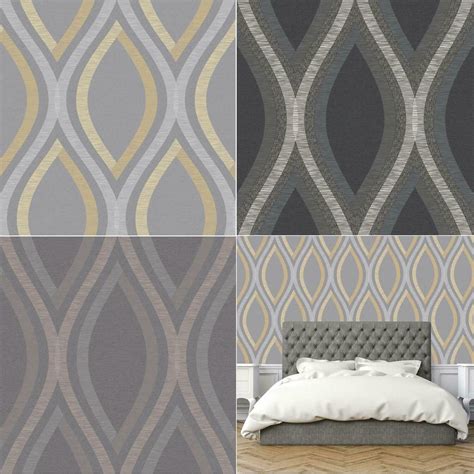 Grandeco Strata Geometric Curve Wallpaper