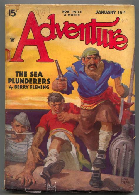 Adventure Pulp January 15 1935 Pirate Cover Sea Plunderers 1935
