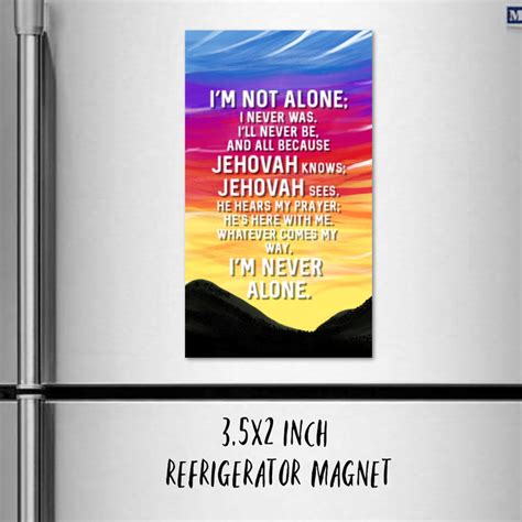 Never Alone Magnet Jw Original Songs Jw Gifts Jw Magnets - Etsy