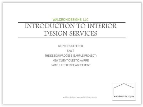 Introduction To Interior Design Services With Waldron Designs Service