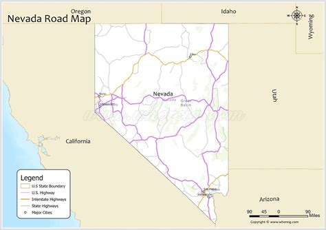 Nevada Road Map Check Us And Interstate Highways State Routes Whereig