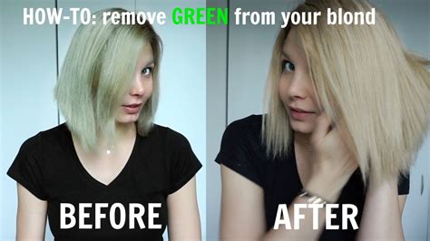 Infact, it's more common to have blonde hair and green eyes than brown hair green eyes. HOW - TO: remove GREEN shade from your Blonde! - YouTube