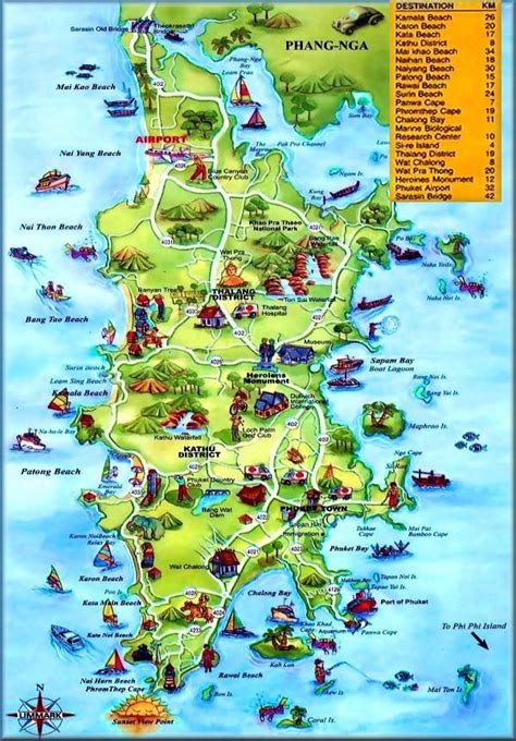 Best Maps Of Phuket Mapsphuket Karten Phuket Phuket Travel Map Of