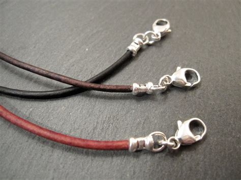Premium Leather Cord Necklace Rustic Red Brown Cocoa