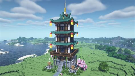 Minecraft Japanese Pagoda Tutorial How To Build