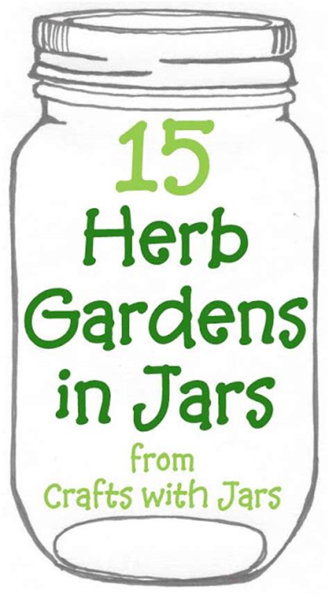 Crafts With Jars 15 Mason Jar Herb Gardens