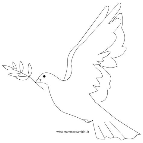 Basta appoggiare un foglio allo. Disegno colomba da colorare - Mamma e Bambini