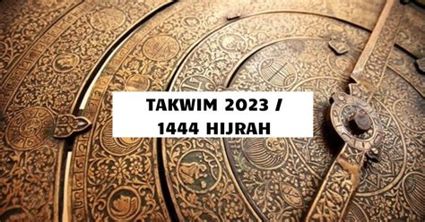 Kalendar Islam Masihi Hijrah Malaysia