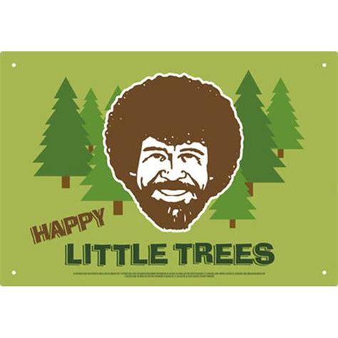 Bob Ross Happy Little Trees 8 X 115 Tin Sign