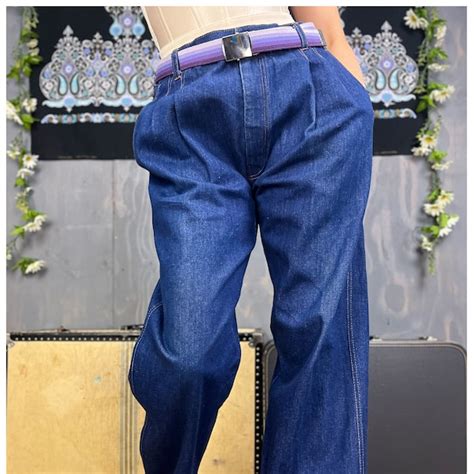 Pleated Jeans Etsy