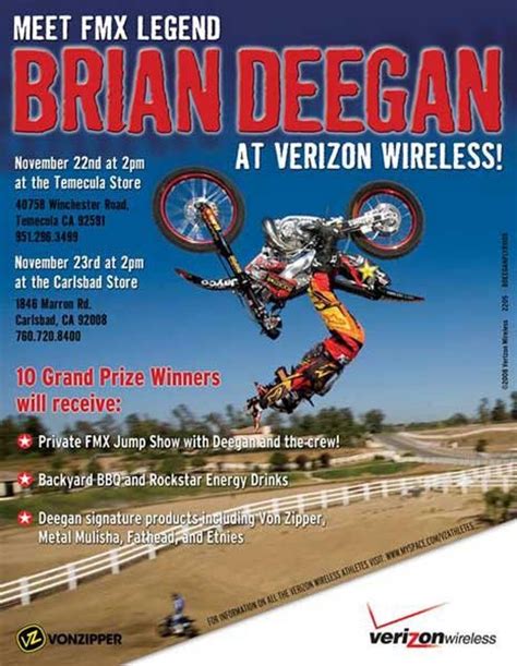 Brian Deegan At Verizon Wireless Stores Motocross Press Releases