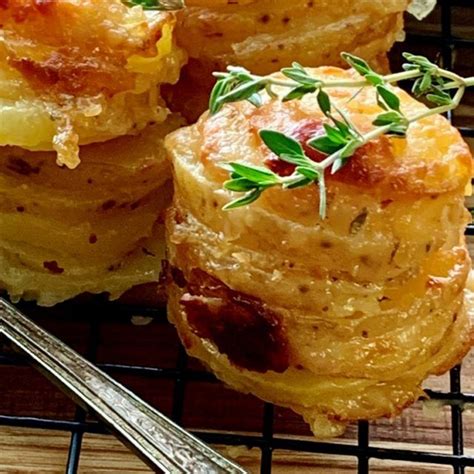 Muffin Tin Potato Stacks Gouda And Parm Cheese A Gouda Life