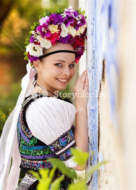 Elegant Woman In Traditional Eastern European Attire Royalty Free Stock Image Storyblocks