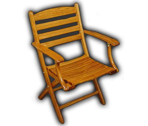Anderson teak patio lawn garden furniture director folding armchair w/ canvas. Teak Folding Chair with Arms (With images) | Deck furniture