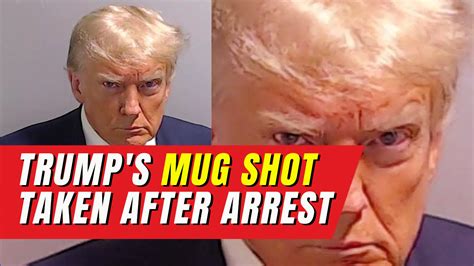 Donald Trumps Surrender Historic Mug Shot After Arrest Makes Internet