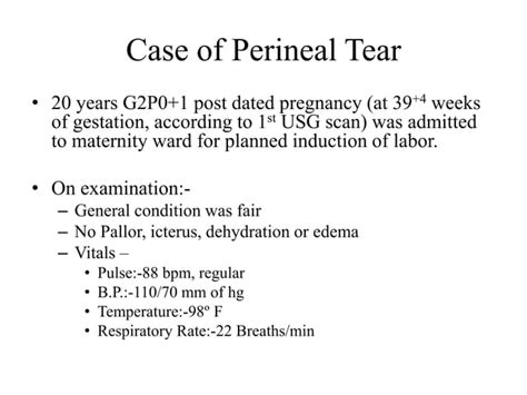 Presentaion On Perineal Tear Ppt