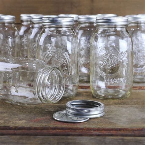 Ball 1 Quart Canning Jar Regular Mouth Case Of 12 Home Canning Sup