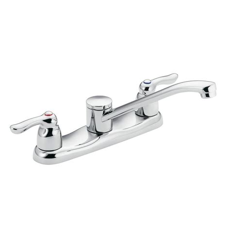 As the #1 faucet brand in north america, moen offers a diverse selection of thoughtfully designed kitchen and bath faucets, showerheads, accessories, bath safety products, garbage. MOEN Commercial 2-Handle Low-Arc Kitchen Faucet in Chrome ...