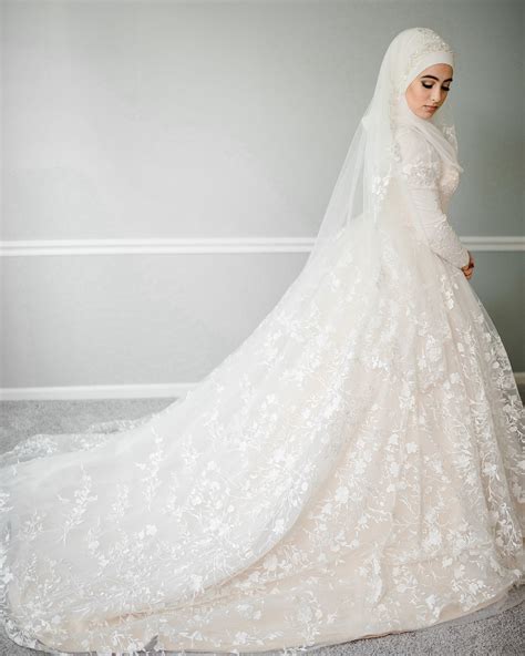 şöhret Sürpriz Dijital Hijab Wedding Dress Neyse Yuva Akıl Hocası
