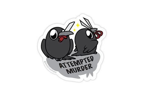 Repop Ts Crow Attempted Murder Sticker