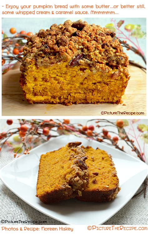 Pumpkin Bread With Pecan Streusel Topping Picture The Recipe