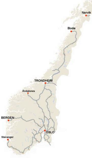 Rail Map Of Norway
