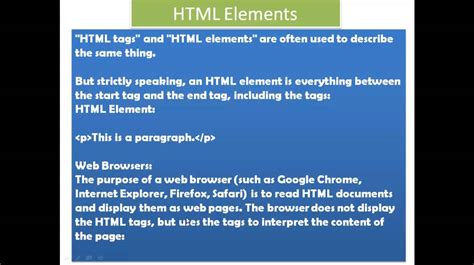 Lesson 02 Html Elements Html Sahalsoftware Youtube