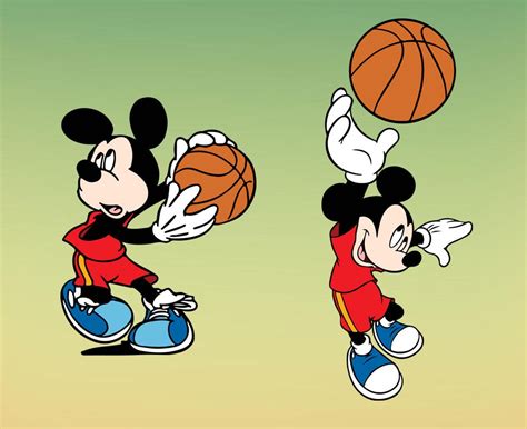 Mickey Mouse Basketball Player Designs Vectors Cuttable Etsy